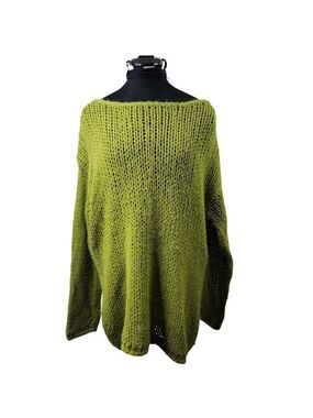 Suss Green Alpaca Blend Open Knit Sweater | Size M/L